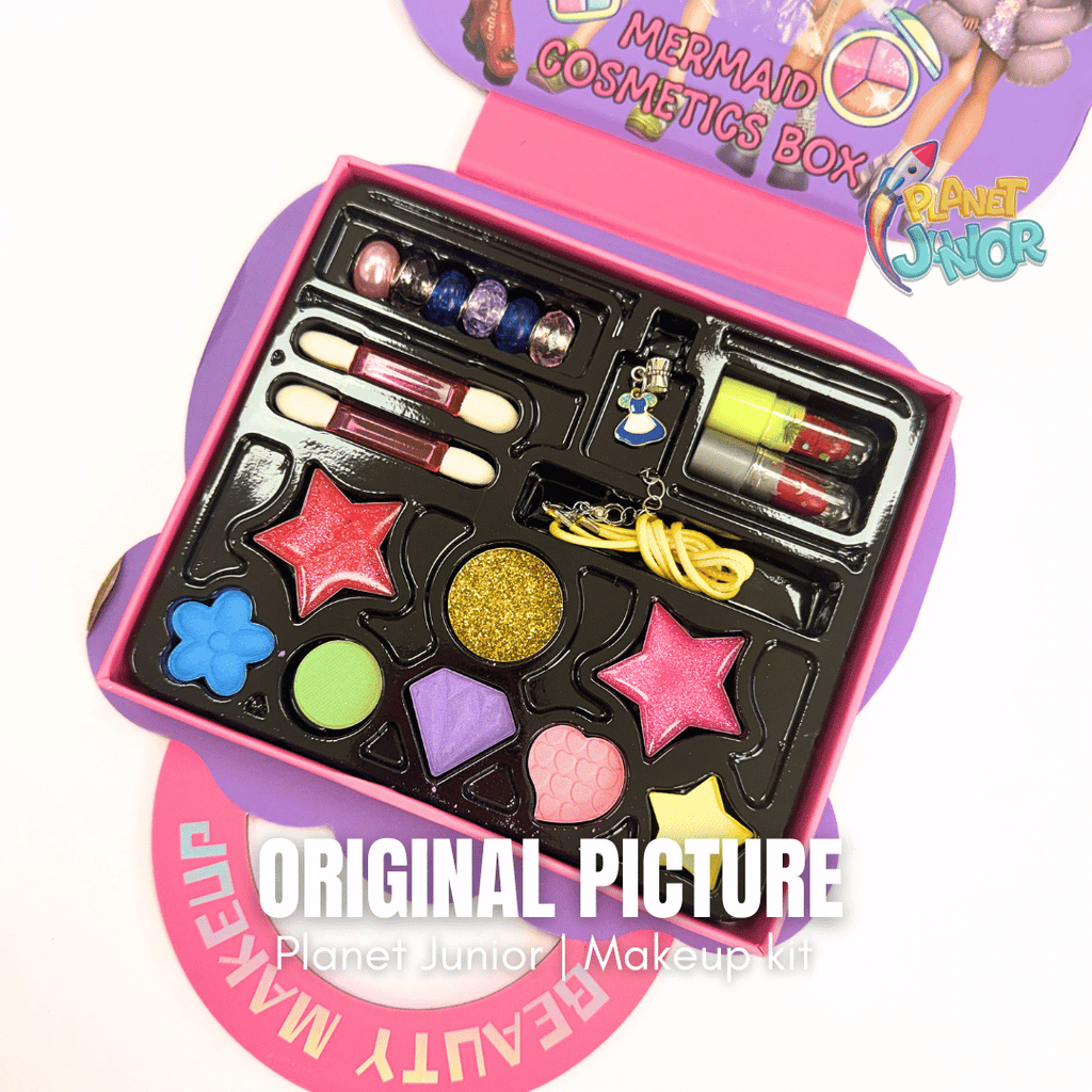 Mermaid Makeup Kit for Girls – 20-in-1 Beauty Play Set with Carry Case