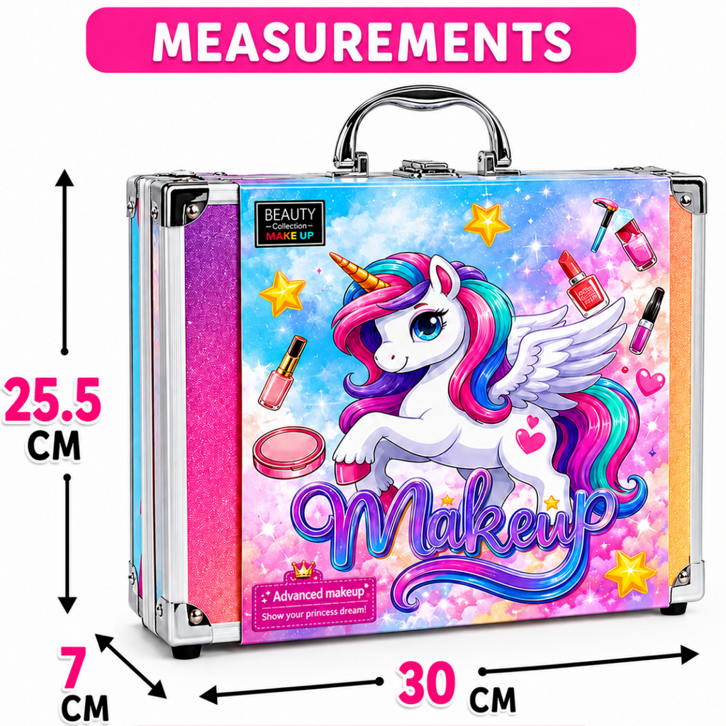 Princess Makeup Beauty Suitcase Set for Girls | 36 Pcs
