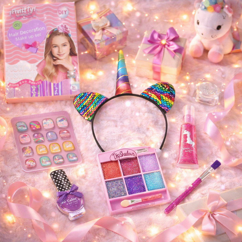 Unicorn Hair Decoration Makeup Set – Girls Beauty & DIY Styling Kit